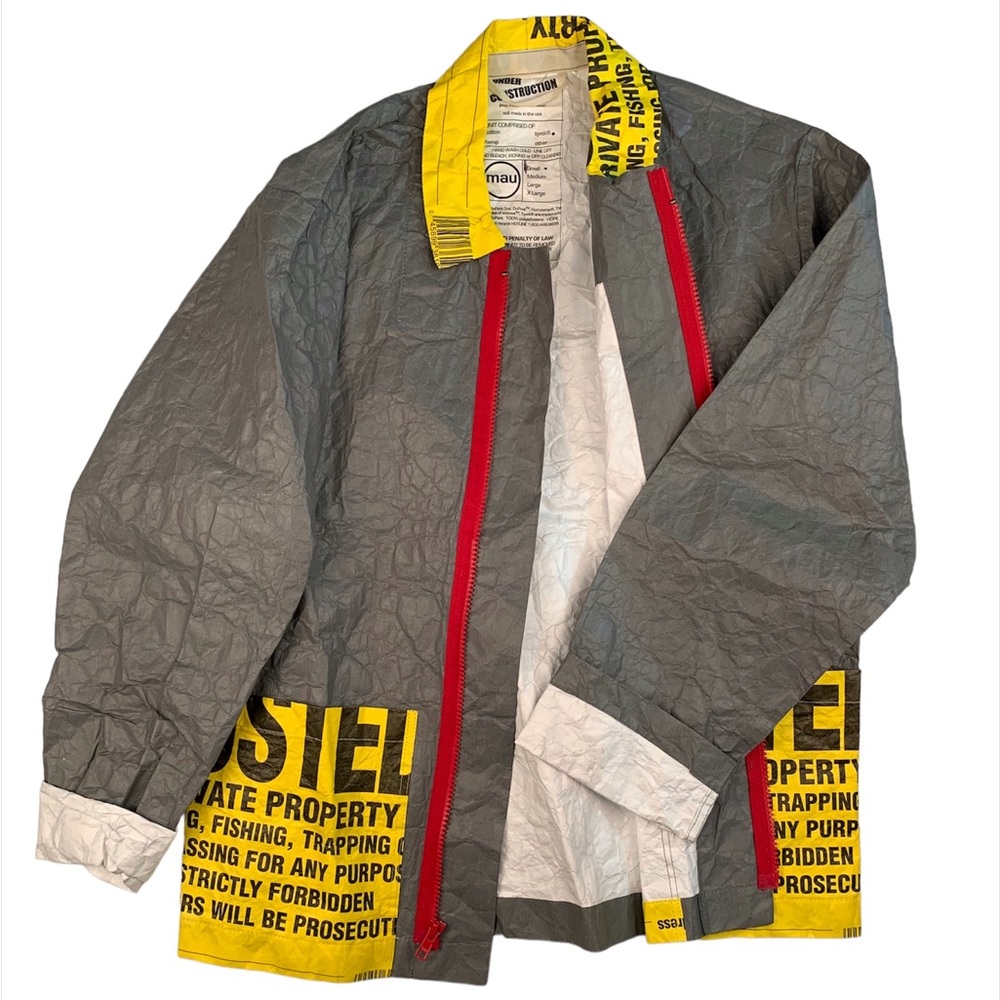 Mau DuPont tyvek under construction weather resistant jacket size small